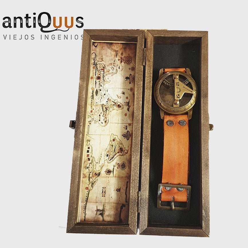En Vivo autobiografía Mezclado Reloj solar y brújula de pulsera - Antiquus