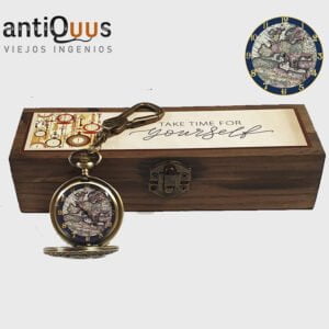 Reloj analógico cartografía antigua